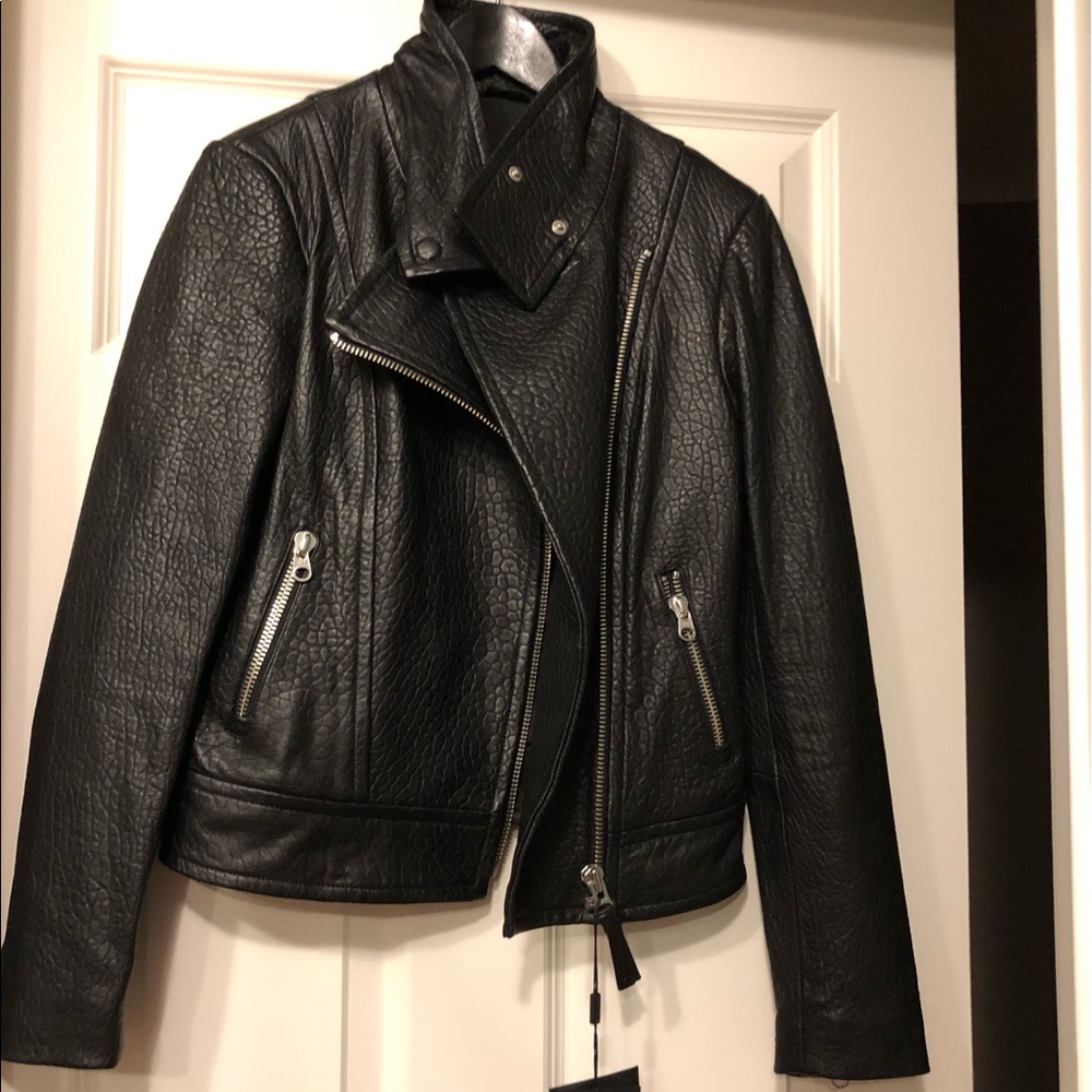 Black leather jacket